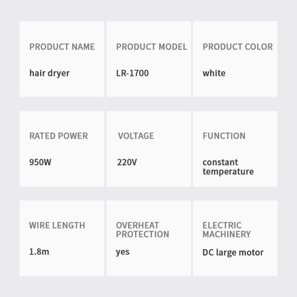 مجفف الشعر الاحترافي LR-1700 