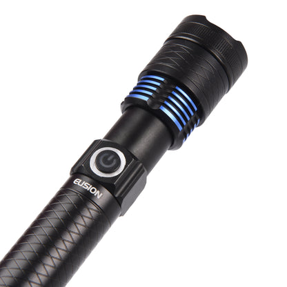 Laser  LED Flashlight Power Zoomable Rechargeable LED Aluminum Body EL8019