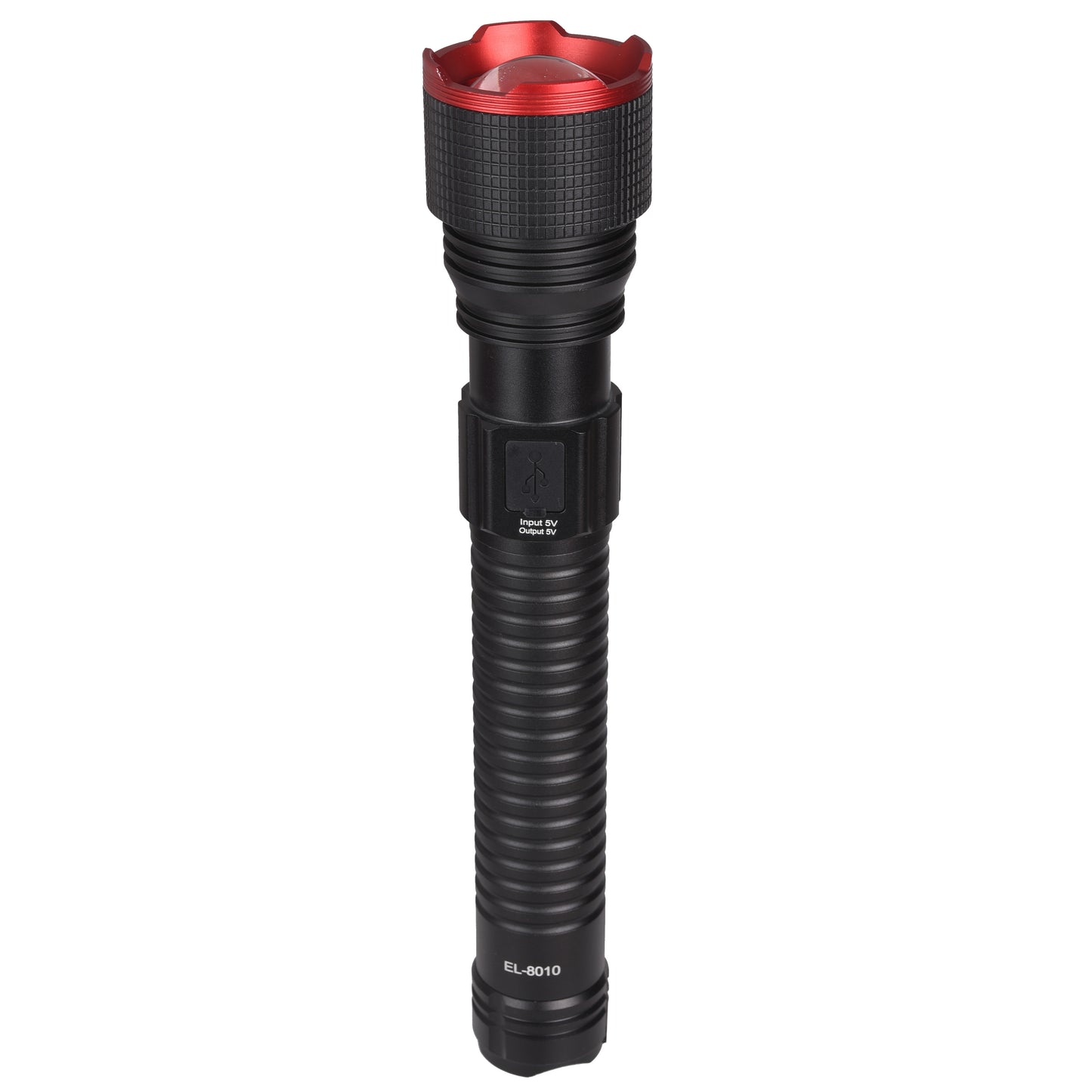 Zoomable Laser Power LED Flashlight Rechargeable LED Aluminum Body EL8010